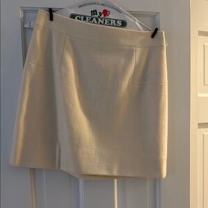 J. Crew Cream A-line Mini Skirt Work Essential